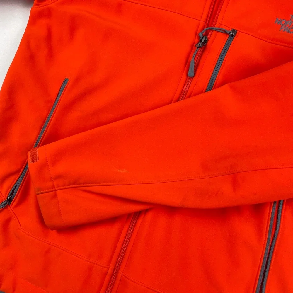 The North Face Mens Apex Bionic Softshell Jacket Orange Grey Medium Windproof